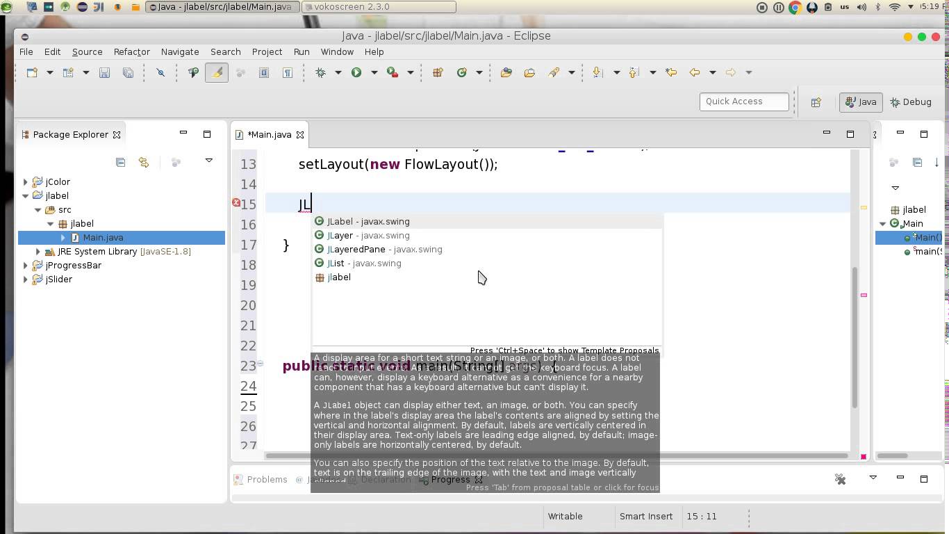 27 JAVA Swing GUI JLabel كورسات بالعربي