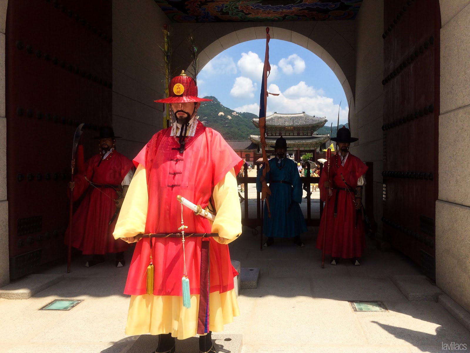Seoul, Korea - Summer Study Abroad 2014 - Seoul City Touring - Gwanghwamun 광화문 光化門 Guards