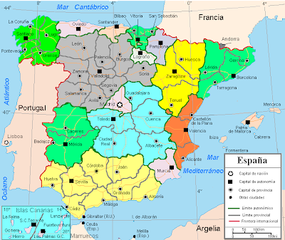Mapa de España por Provincias | Mapa Espana País Ciudad Región