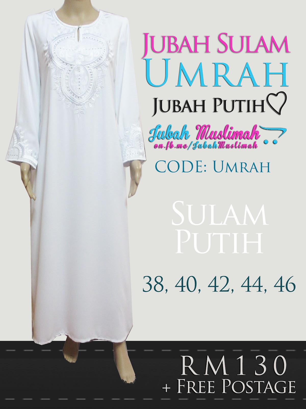  Jubah  Muslimah Official Jubah  Putih Umrah  Ready Stock 