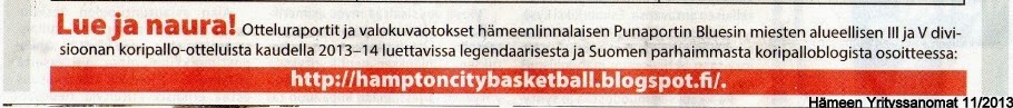 Hämpton City Basketballista sanottua: