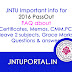JNTU Important info for 2016 Pass out about FAQ certificates,memos, CMM,PC, leave 2 subjects, Grace Marks Questions & answers