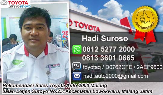 Rekomendasi Sales Toyota Auto 2000 Malang, Jawa Timur Rekomendasi Sales Toyota Auto 2000 Malang, Jawa Timur