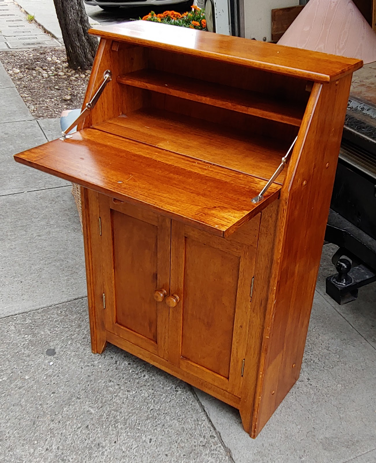 UHURU FURNITURE & COLLECTIBLES SOLD 28061 Asian Teak 38.5” x 24” Wide