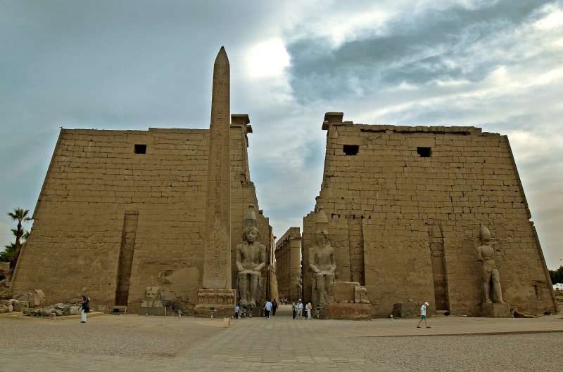 The Ancient Egypt The Pylon of Ramses II with The Battle of Kadesh and
