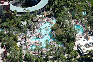 Flamingo Pool Aerial shot of the Flamingo Hotel's pool