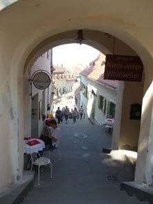 Sibiu - Spre Sibiul de Jos, privind de sub Turnul Scării/Scărilor