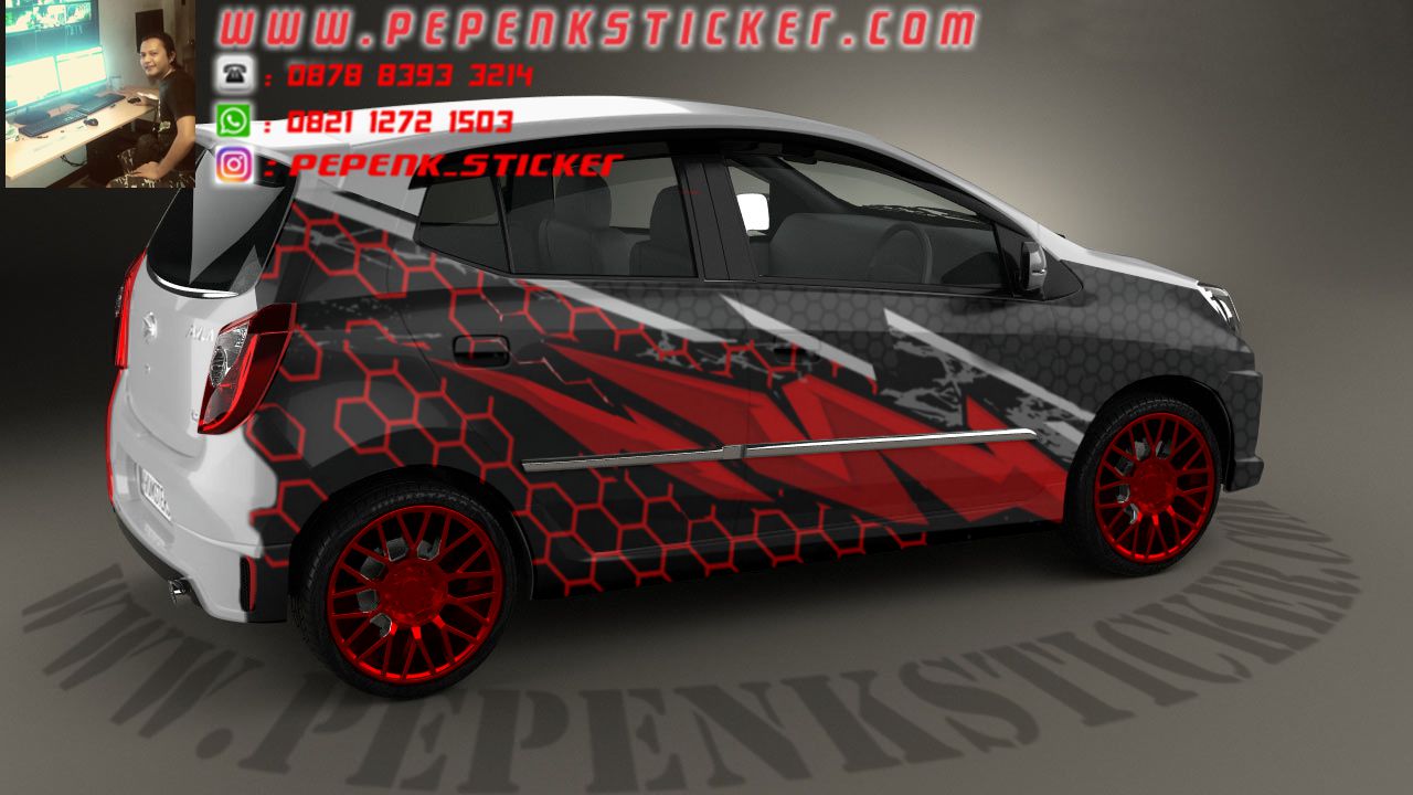 Agya Wrapping Merah Satir: Sentuhan Sporty dan Elegan untuk Si Mungil