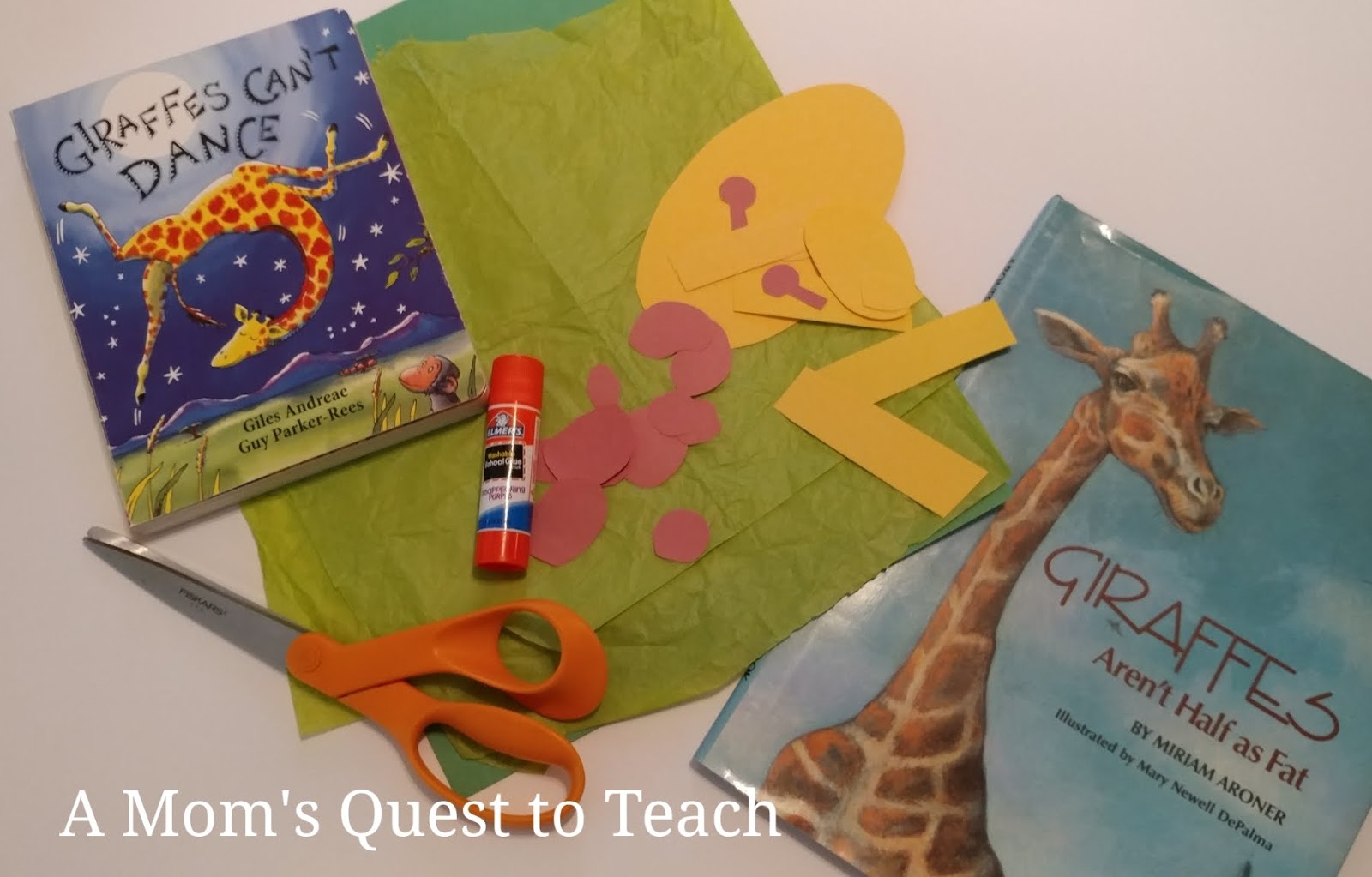 A Mom's Quest to Teach Crafts Construction Paper Giraffe