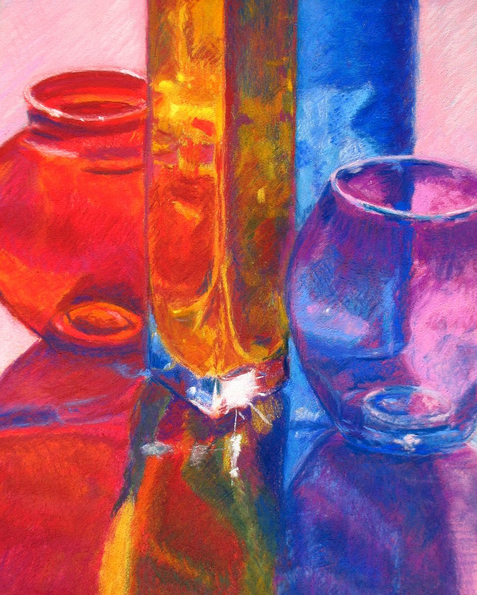Artbymarion Colourful Reflections, pastel painting