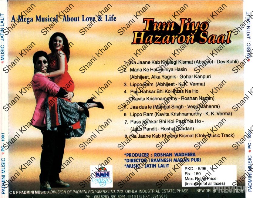 Tum Jiyo Hazaro Saal Lyrics In Hindi Bollywood Music A To Z Cds. visit to download http
