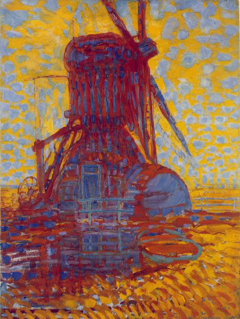 線と色彩だけの絵画、抽象画創始者！ピエト・モンドリアン【a】　太陽の中の風車