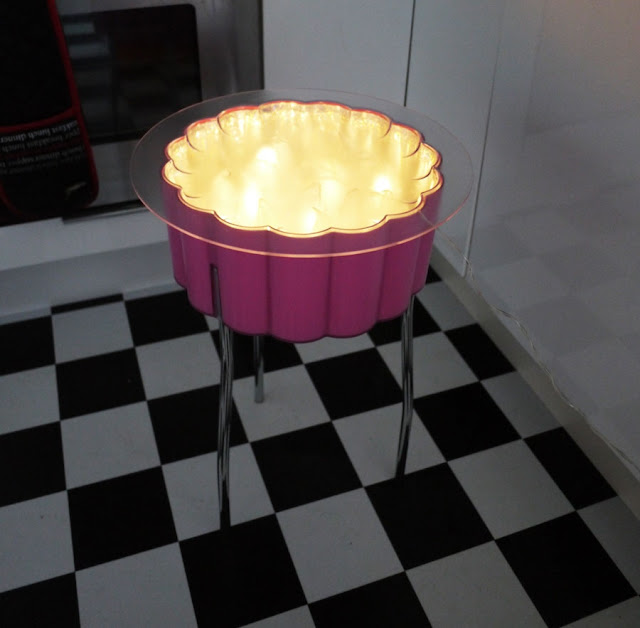 cupcake lamp DIY with IKEA side table