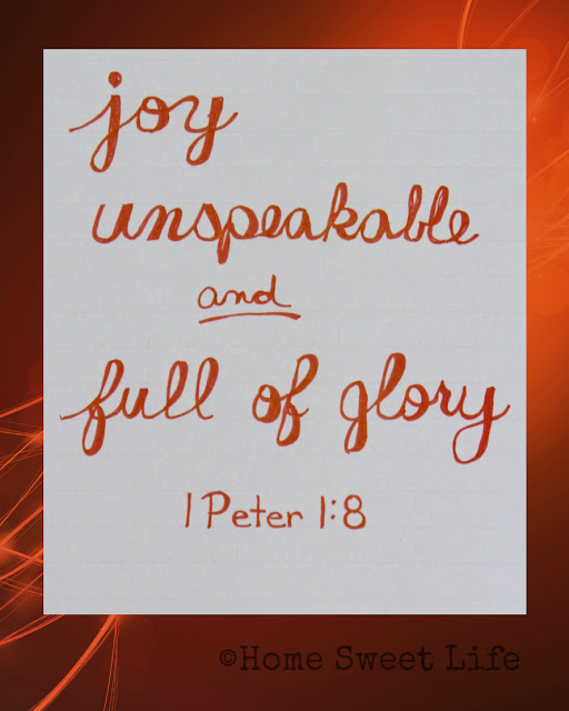 Scripture Writing, 1 Peter 1:8