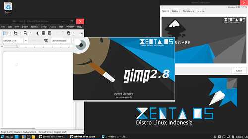 LibreOffice, GIMP, Inkscape pada Xenta OS
