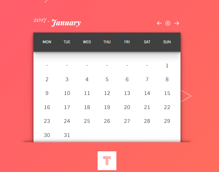 قوالب كليندر Free Calendar Templates Html & CSS - موقع دروس4يو Dros4U