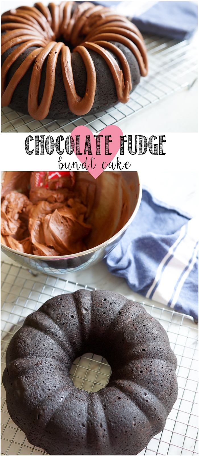 Chocolate Fudge Bundt Cake Bake at 350°