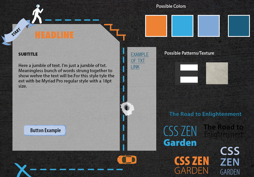 Interactive Design Ottey C CSS Zen Garden Style Tiles