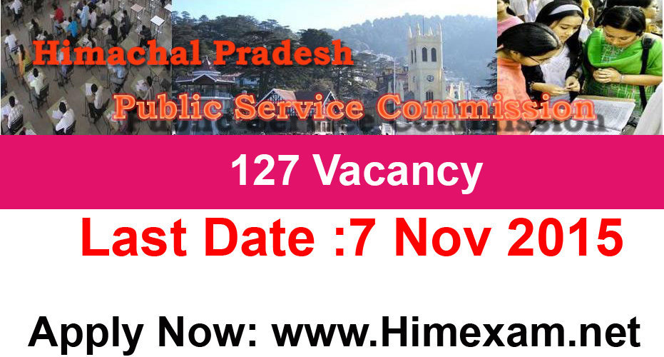 HPPSC invites Applications for 127 Posts in Various Department Advt 4/2015