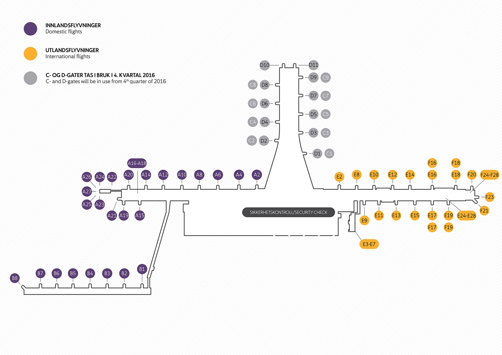 Osl Terminal Map Oslo Airport Terminal Map _ Oslo Airport Map: Guide to OSL’s Terminals ...