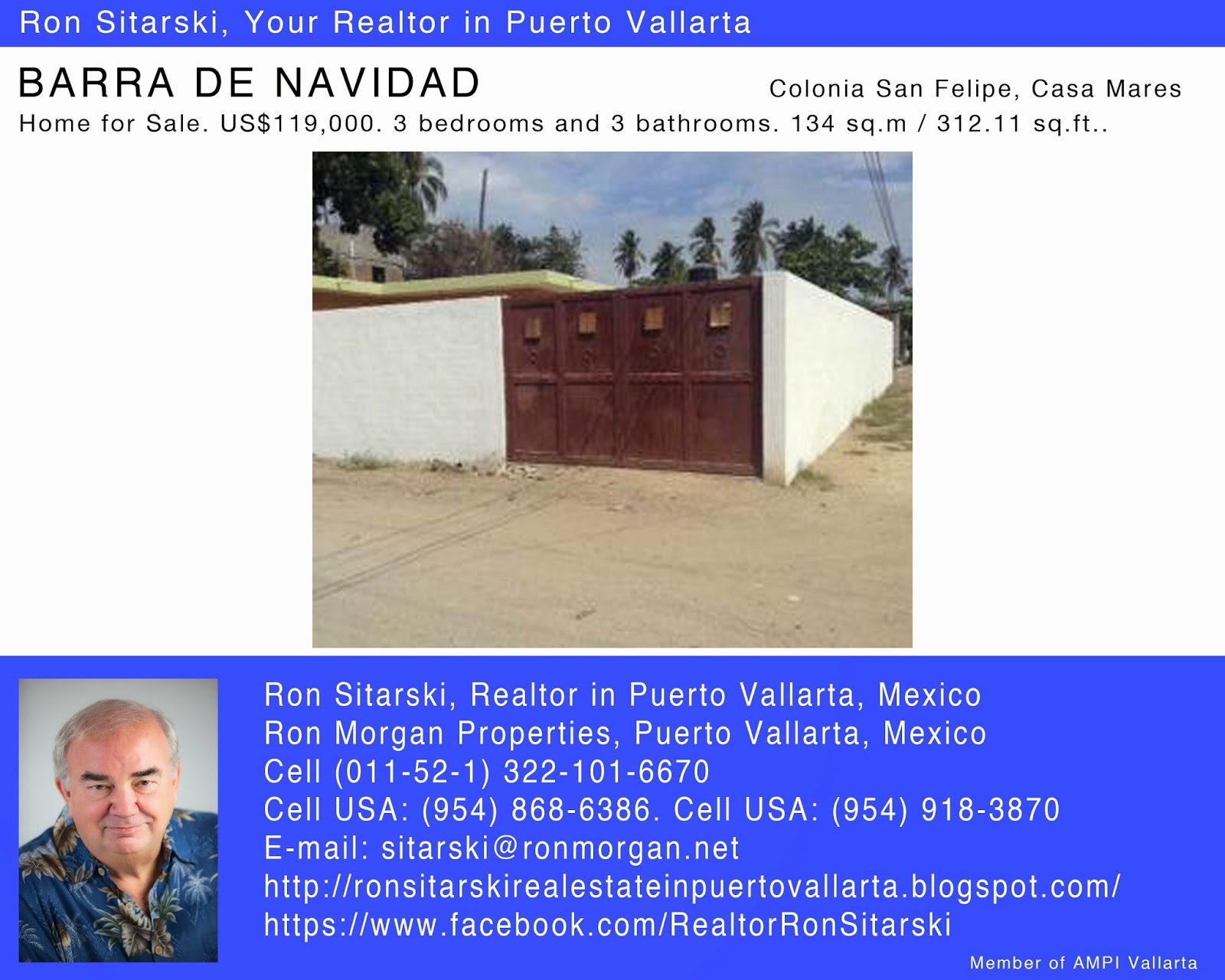 Ron Sitarski, Your Realtor in Puerto Vallarta Home for Sale in Barra