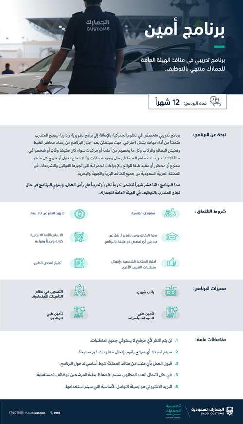 2021 السعودية وظائف الجمارك وظائف هيئة