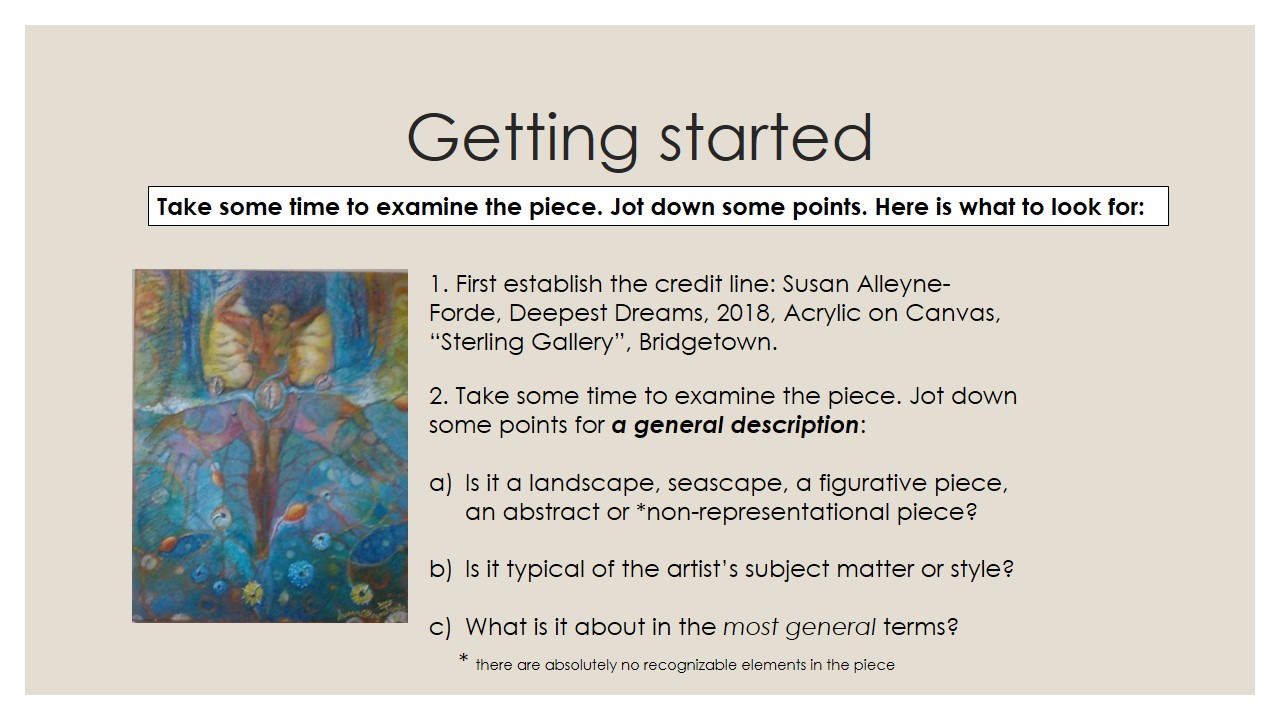 Art Pulse! Describing Art for the CSEC Visual Arts Reflective Journal!