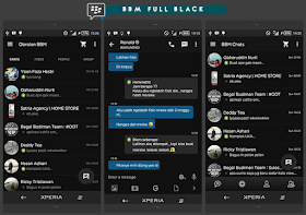 BBM Ful Black V2.10.0.35-BBM Android yang Minimalis based 3.0