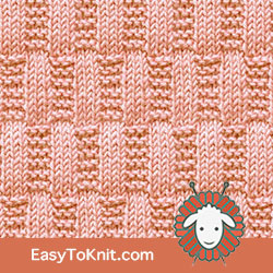 Knit Purl 16: Stockinette and Garter Rectangles | Easy to knit #knittingstitches #knittingpatterns