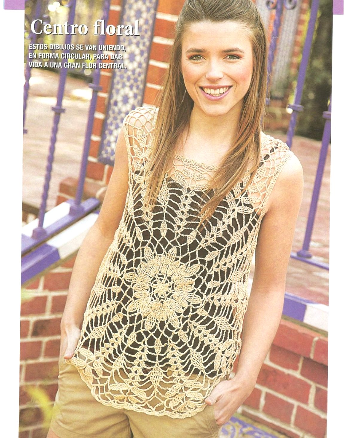 PATRONES GRATIS DE CROCHET Patrón gratis de un bello top floral a crochet