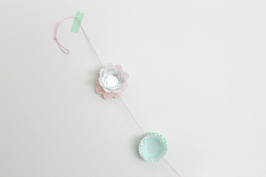 DIY cupcake liner garland