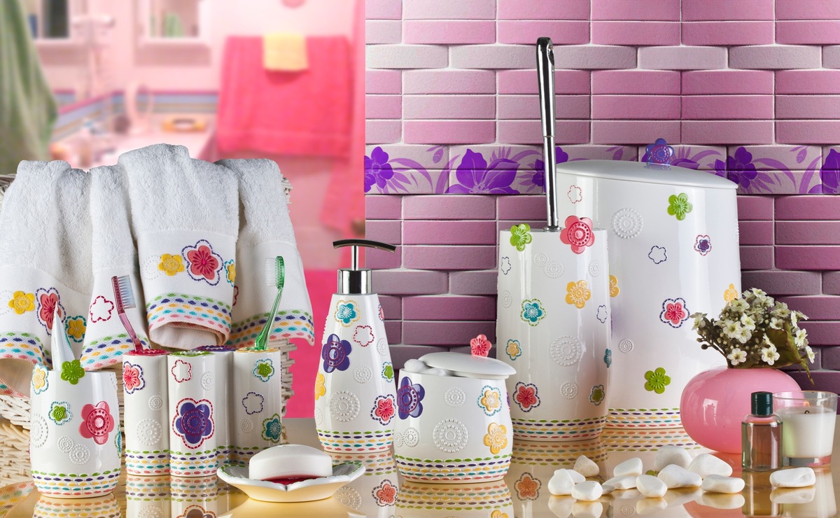 Tugba�M pembe banyo seti