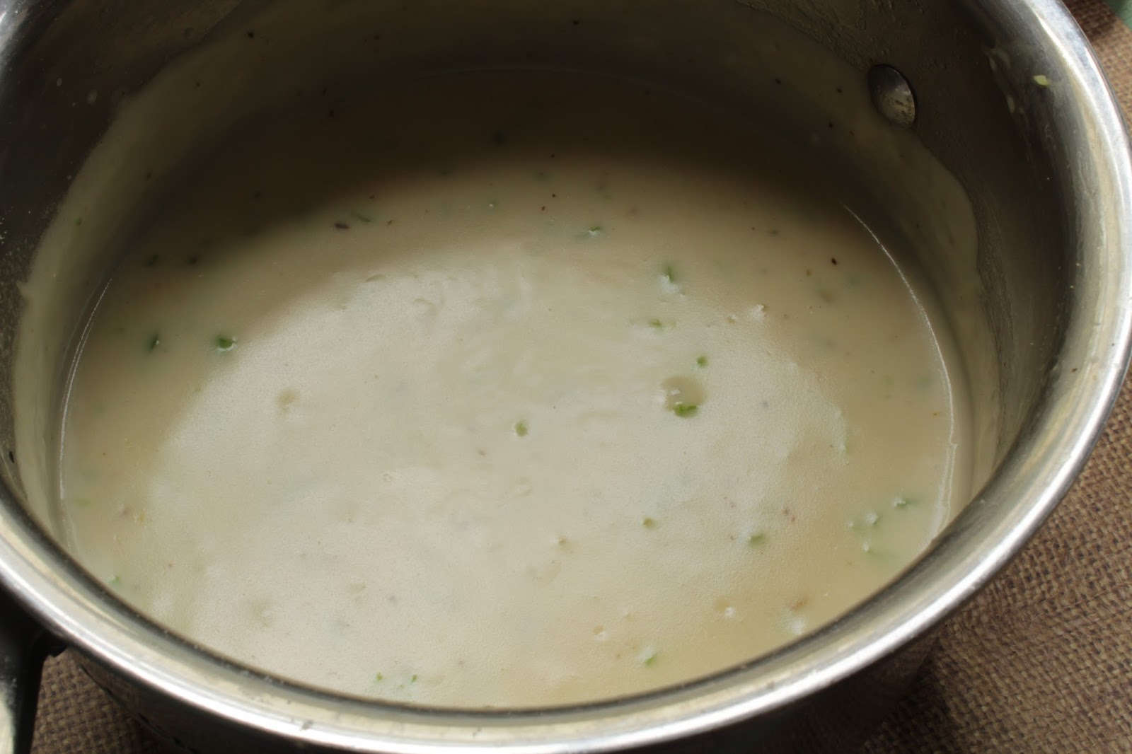 Homemade cream of celery soup