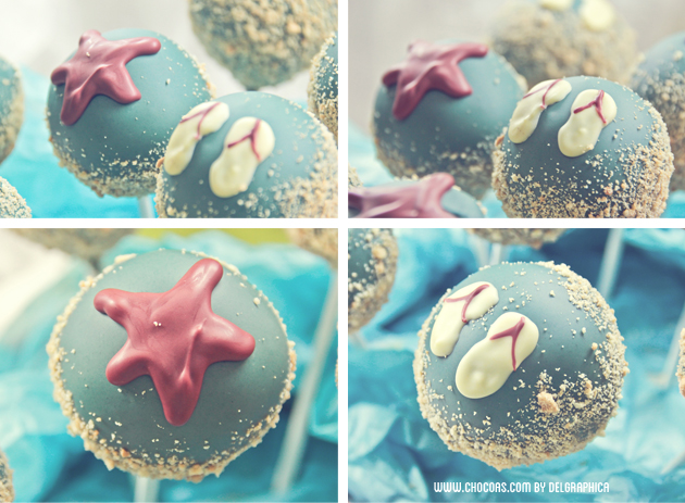 cakepops diseño verano - cakepops playeros