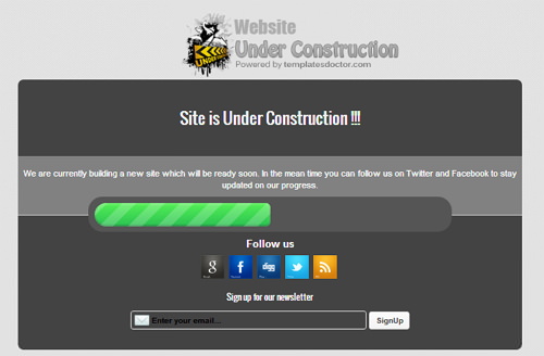 Under Construction Blogger Template