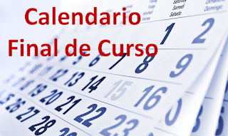 Calendario fin de curso para alumnado