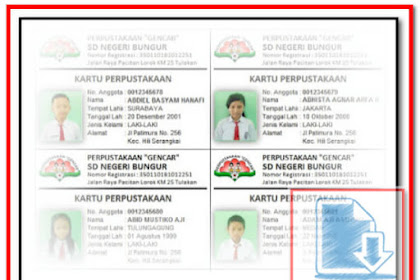 Aplikasi Cetak Kartu Pelajar Format Excel.Xlsm Baru