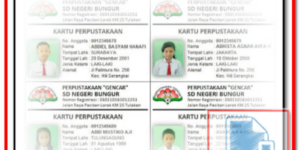 Download Aplikasi Cetak Kartu Pelajar Format Excel.Xlsm
