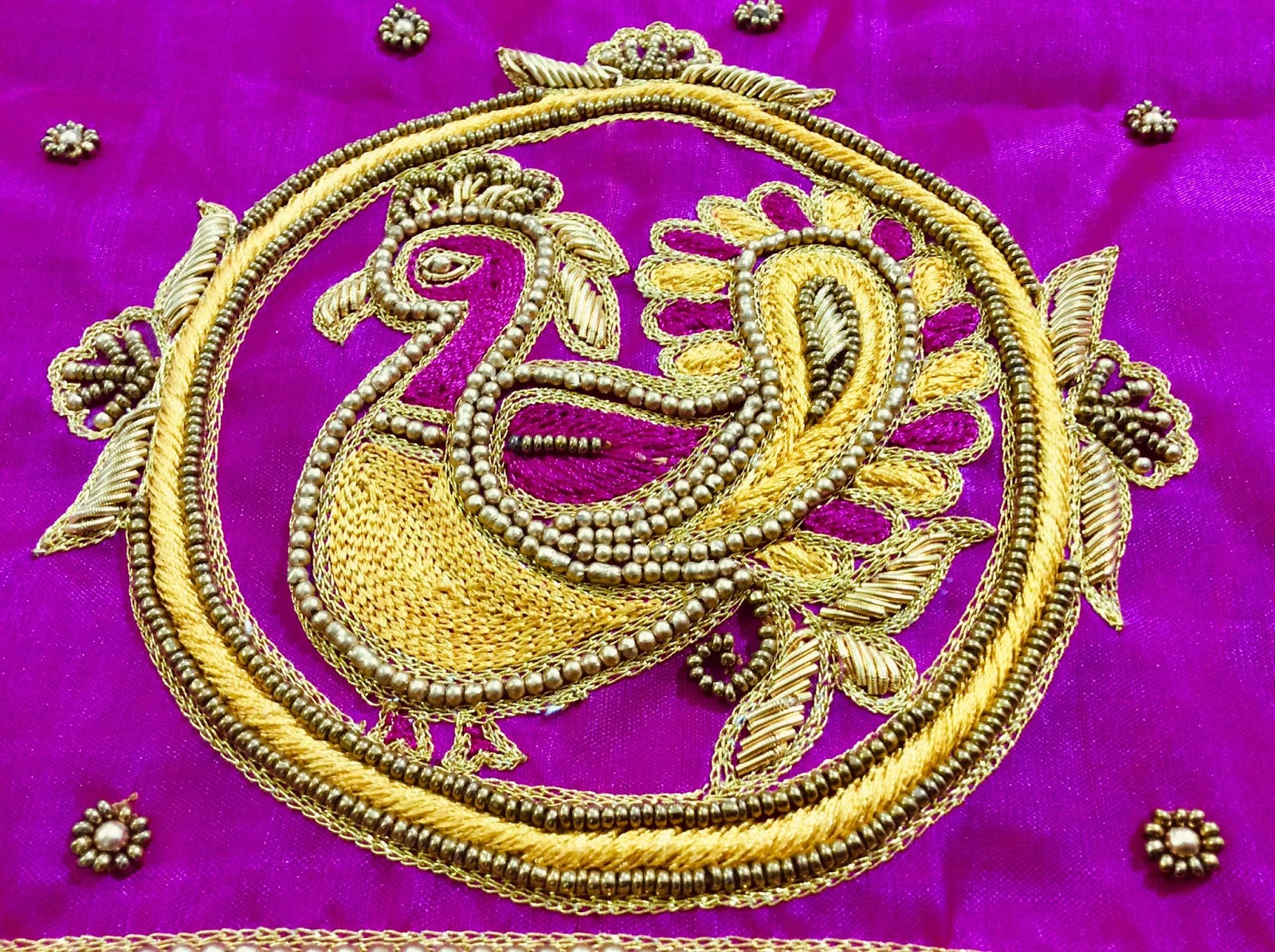 Simple Peacock Embroidery Blouse Designs Buyudum Cocuk Oldum