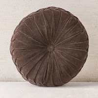 Round Velvet Pintuck Pillow