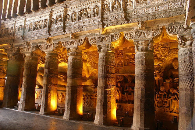 UNESCO World Heritage Sites, Ajanta caves - Ancient Buddhist monastery