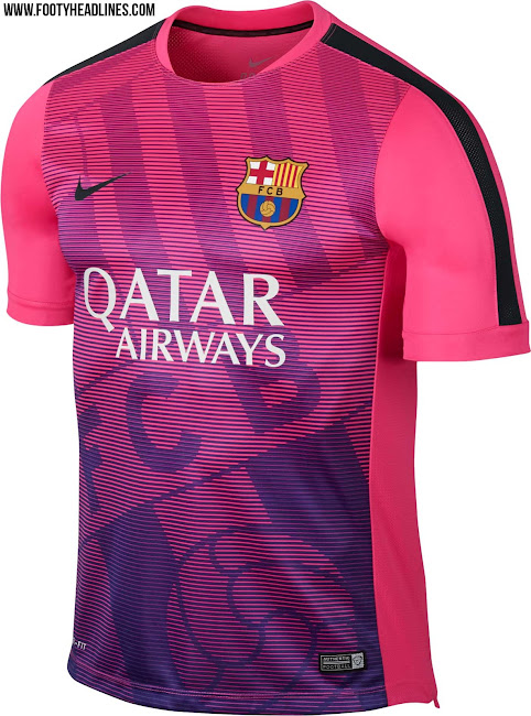 ziel Materialisme Knipperen New FC Barcelona 2015 Training and Pre-Match Shirts Released - Footy  Headlines