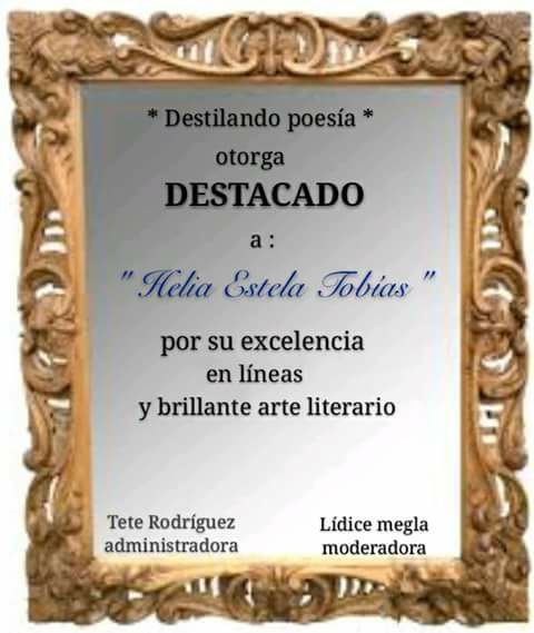 RECONOCIMIENTO DEL GRUPO "DESTILANDO POESIA"