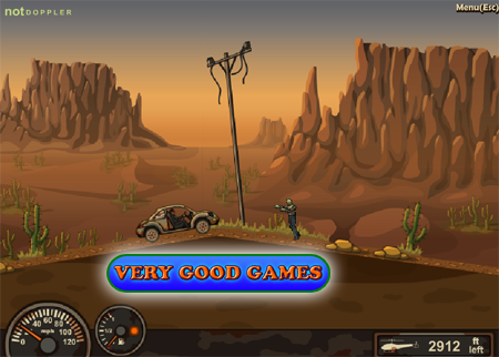 A screenshot from Earn to Die - a zombie driving game for PC, Mac, for tablets and smartphones
