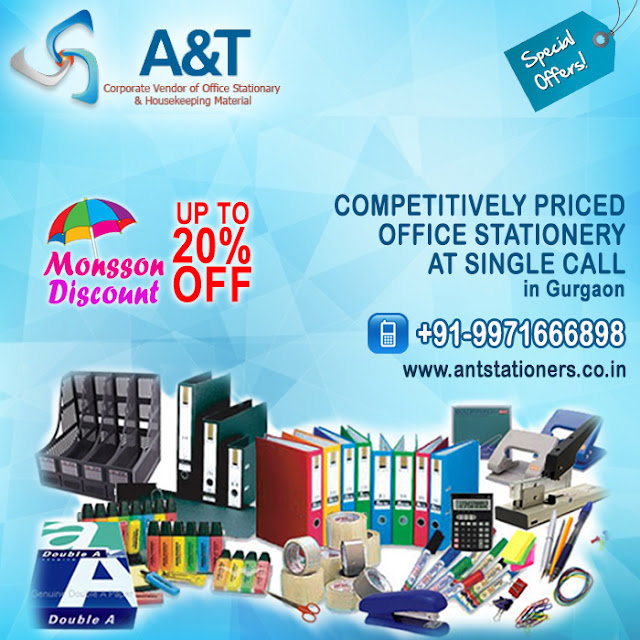 Office Stationery suppliers in Gurgaon offered by A&T Stationers July 2016