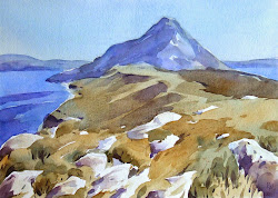 webb david watercolour landscape cretan