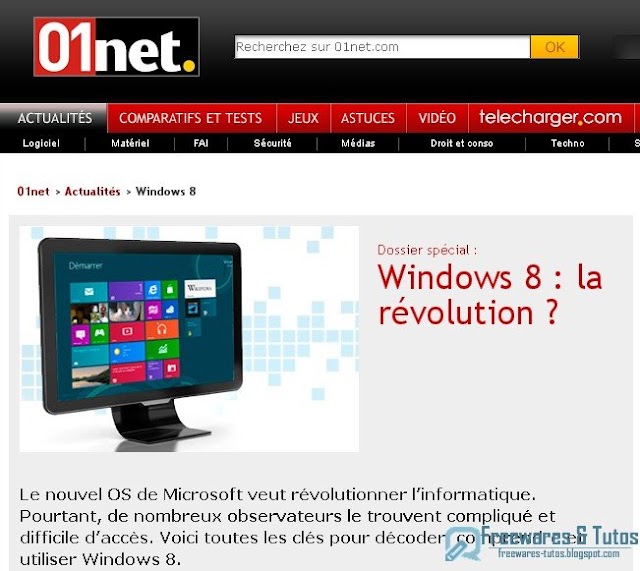 Le site du jour : tout savoir sur Windows 8
