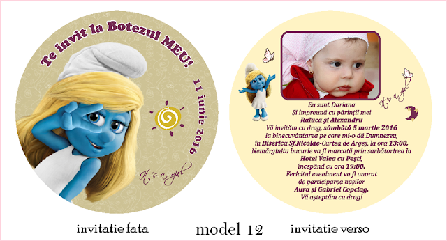 invitatii botez rotunde