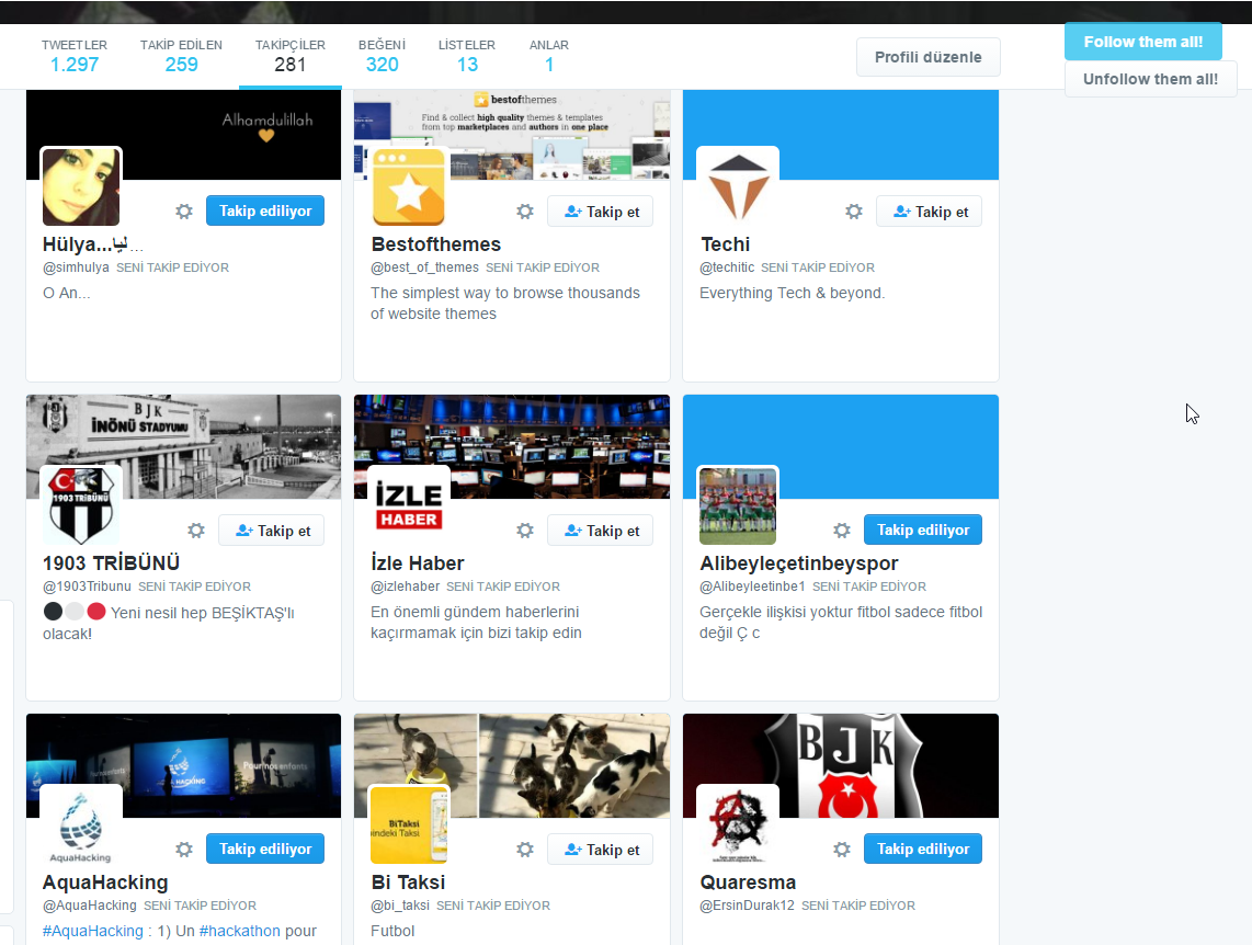 Twitter Takip Etmeyenleri Bul ve Otomatik Takip Et Uygulamaları