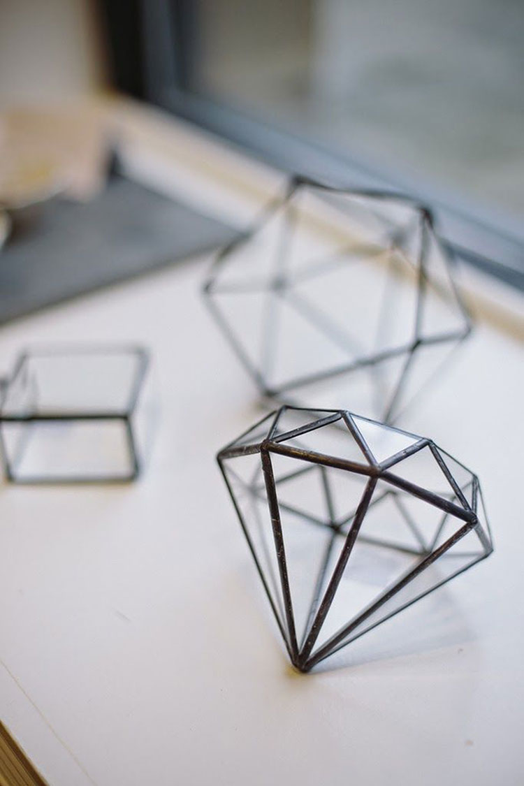 invernadero geometrico cristal diamante
